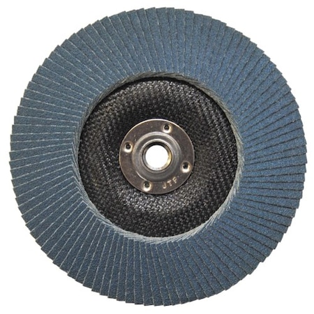 Weiler 7" Abrasive Flap Disc, Conical (TY29), 60Z, 5/8"-11 UNC 31369